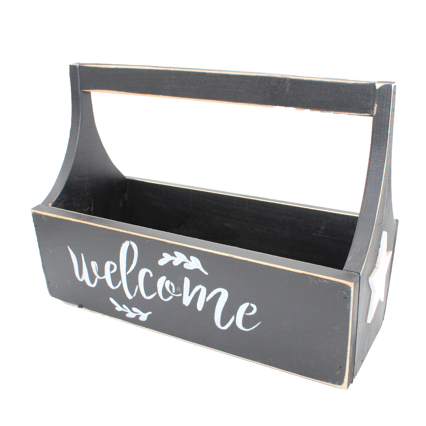 Decorative Wood Tote Set of Two