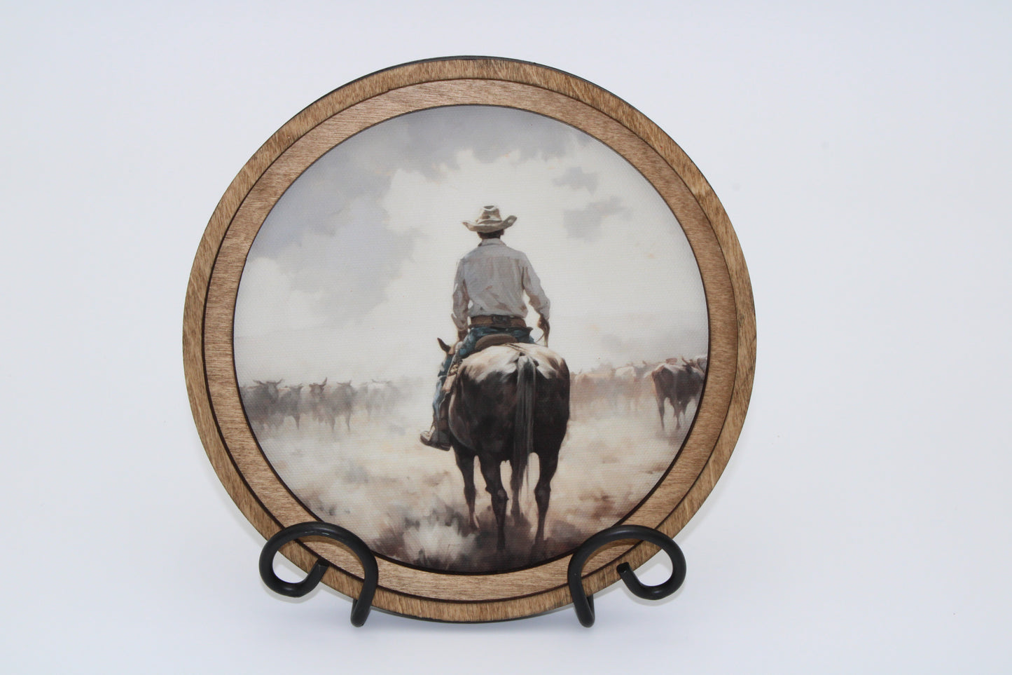 Cattle Drive Artwork 8" Round