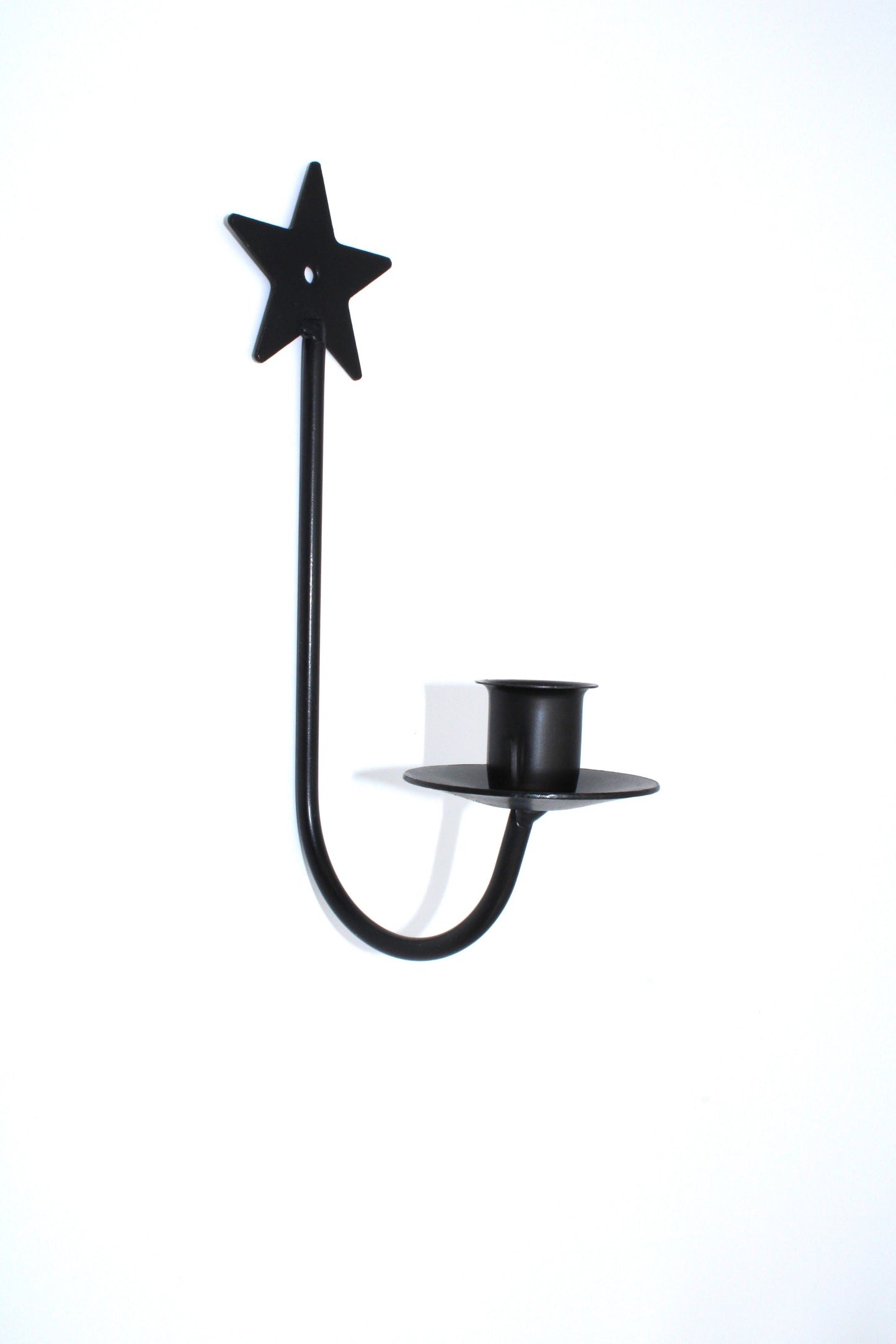 Iron Sconce Taper Candle Holder with Star Small