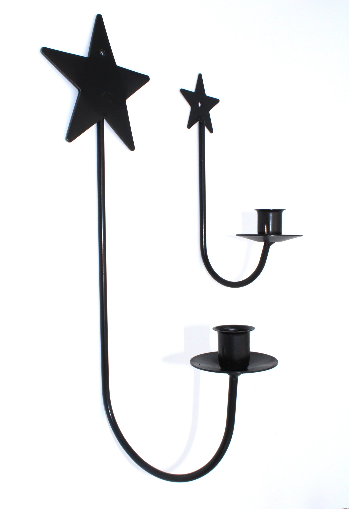 Iron Sconce Taper Candle Holder with Star Large