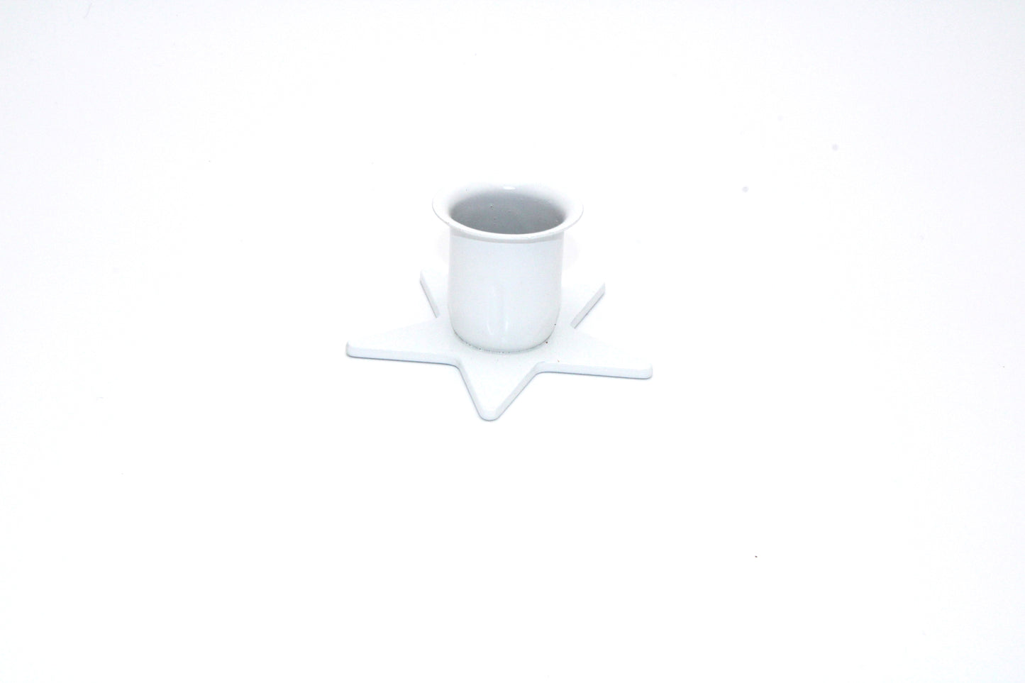 Iron Taper Candle Holder Star Base set of 2