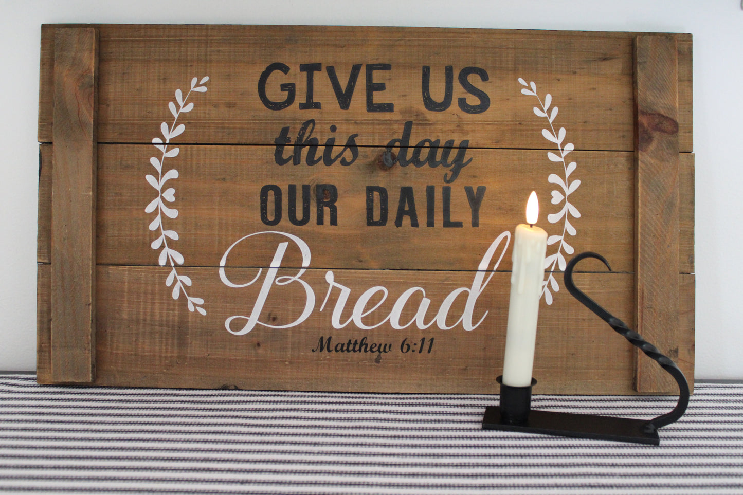 Iron Taper Candle Holder with Curved Handle