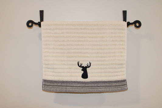 Wrought Iron Scroll Design Towel Rack Large