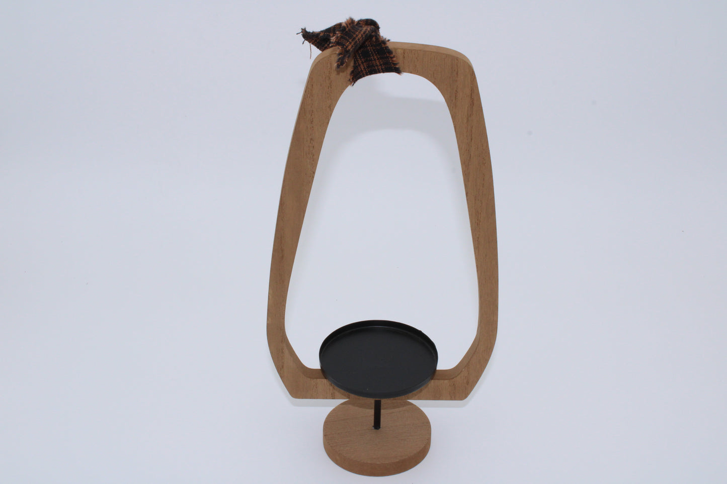 Wood Candle Holder Lantern Shape