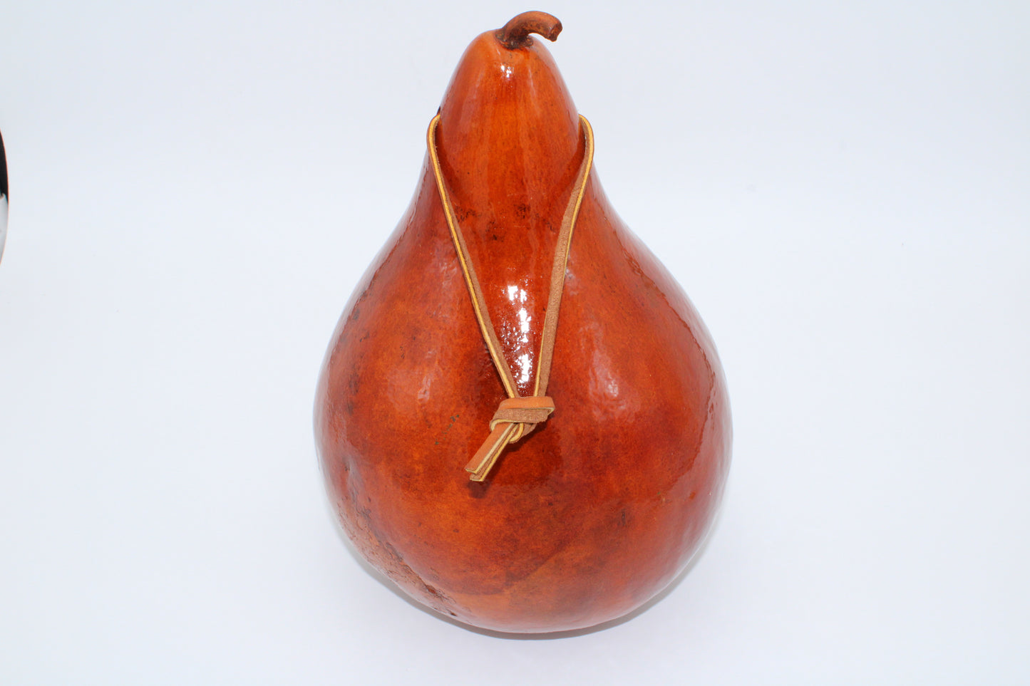 Gourd Heart Birdhouse Saddle Tan