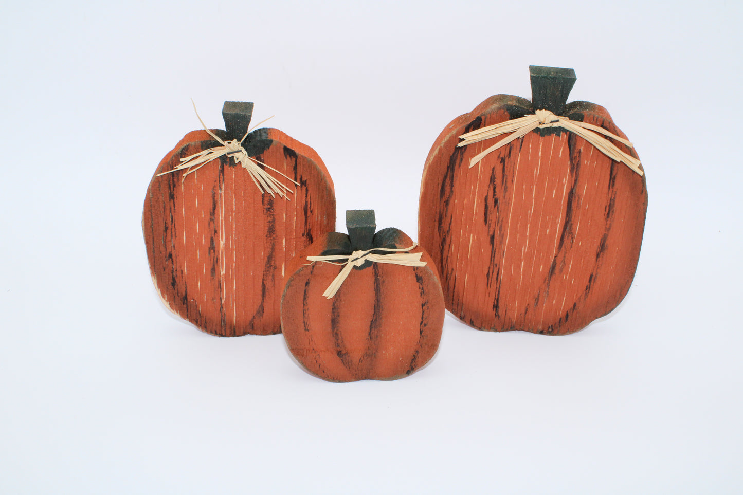 Pumpkin Wood Shelf Sitter set of 3