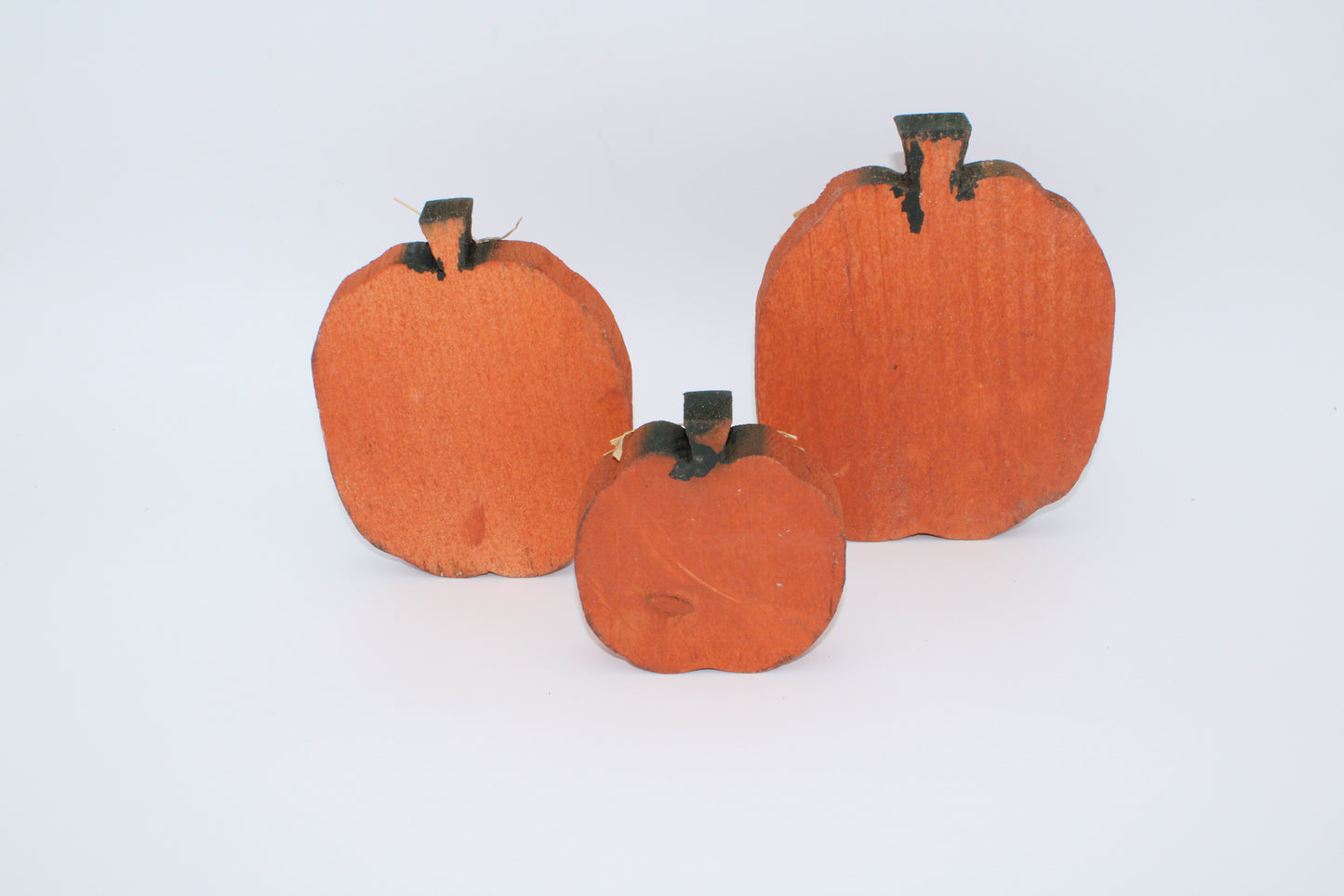 Pumpkin Wood Shelf Sitter set of 3