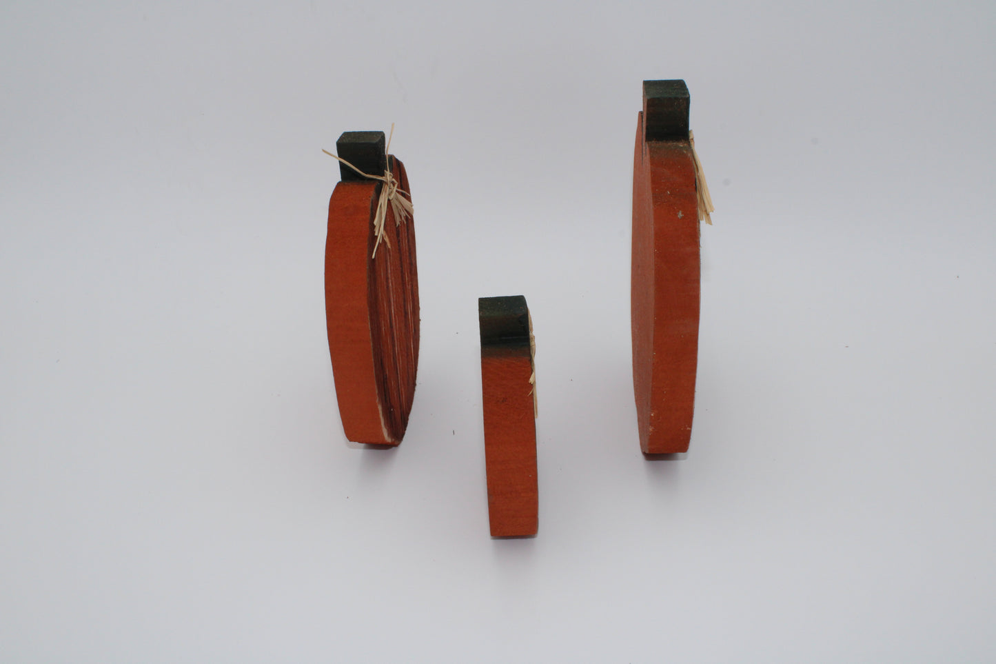 Pumpkin Wood Shelf Sitter set of 3