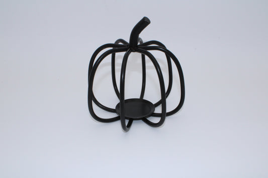 Wrought Iron 3D Pumpkin Tea Light Holder