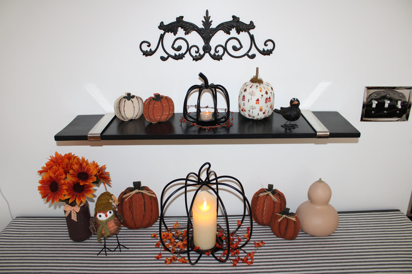 Pumpkin Wood Shelf Sitter set of 3