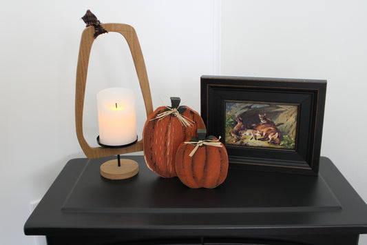 Wood Candle Holder Lantern Shape