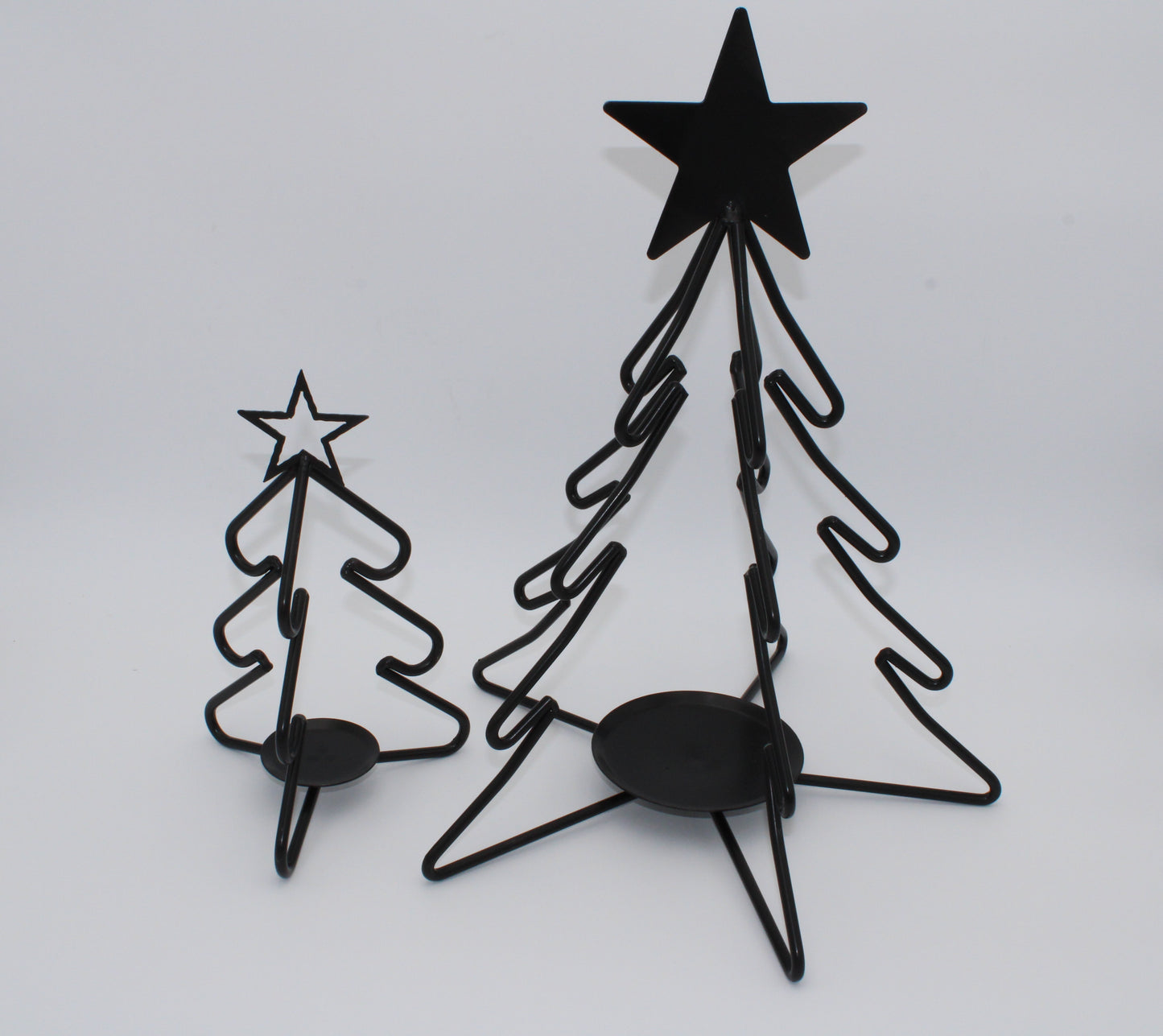 Iron 3D Christmas Tree Tea Light Candle Holder