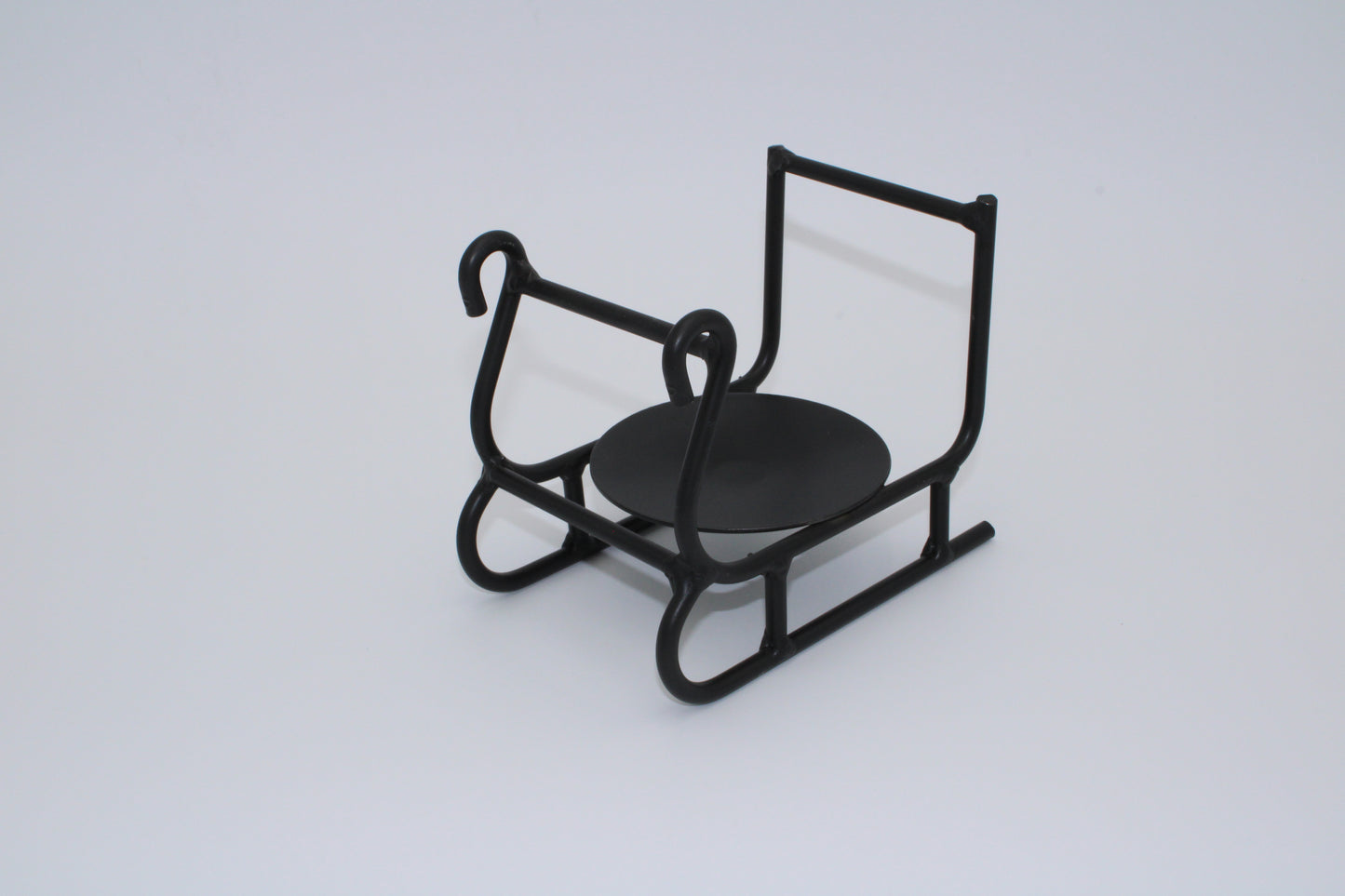 Iron Sled Pillar Candle Holder