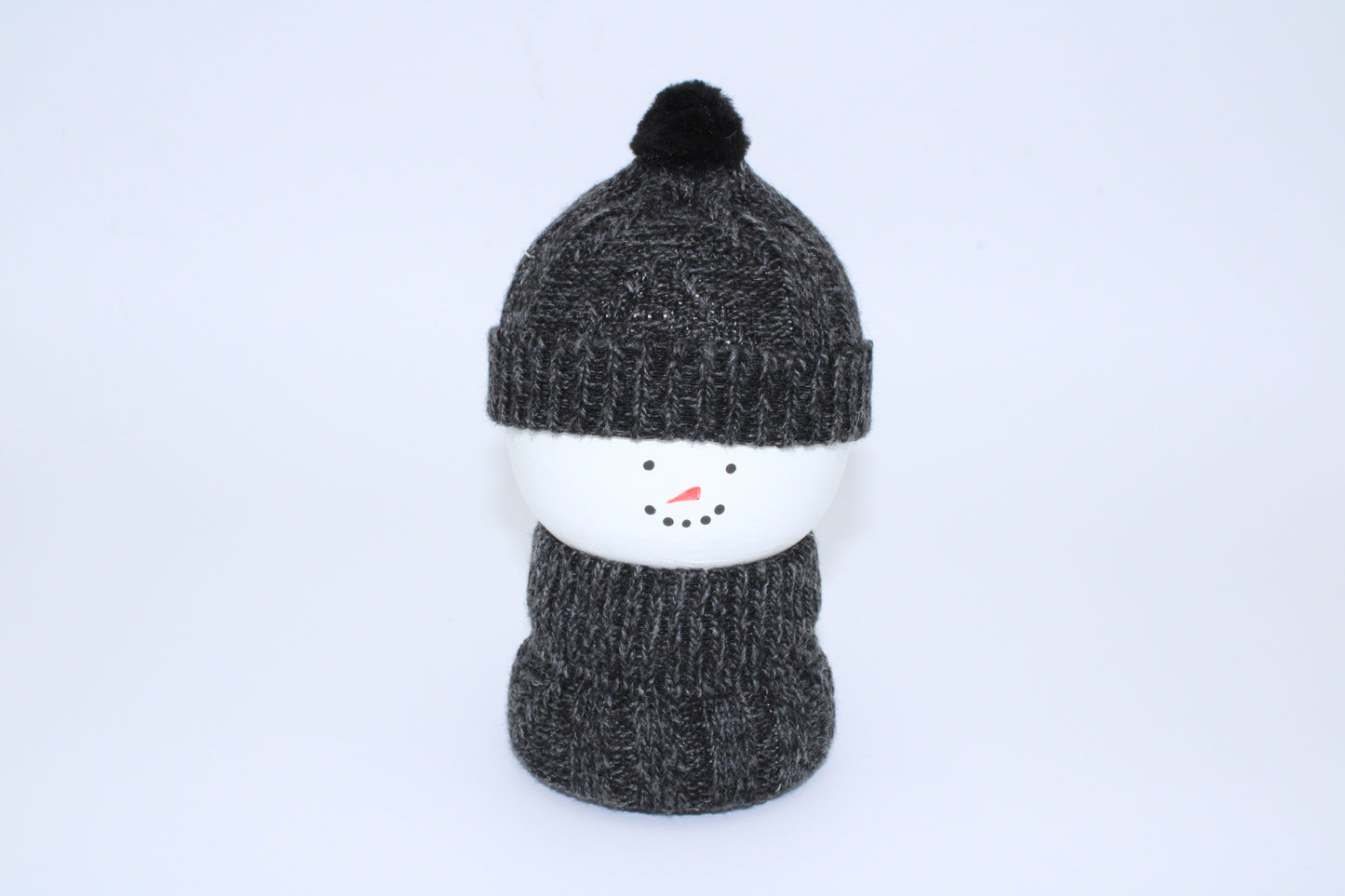 Handcrafted Wooden Snowman with Sweater and Hat