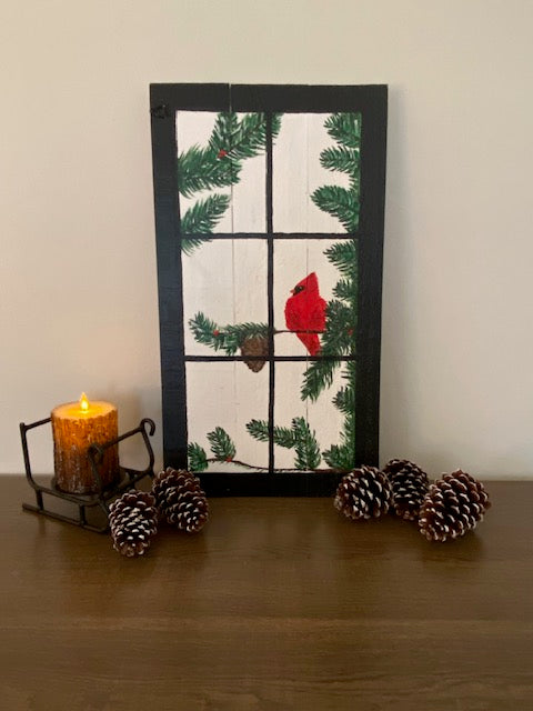 Iron Sled Pillar Candle Holder