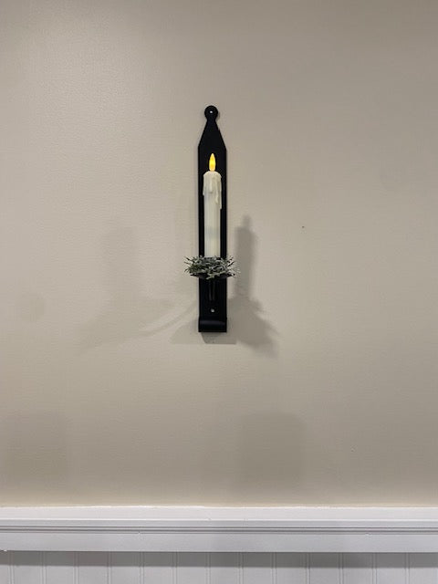 Iron Primitive Wall Sconce Taper Candle Holder