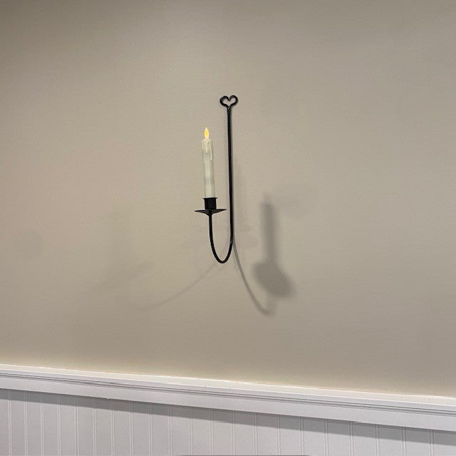 Iron Sconce Taper Candle Holder with Heart