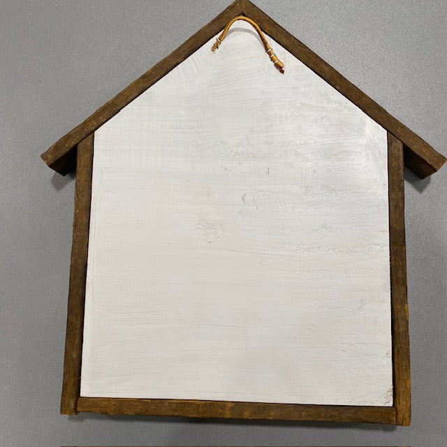 Home Is Where The Heart Is Wood House Shaped Sign