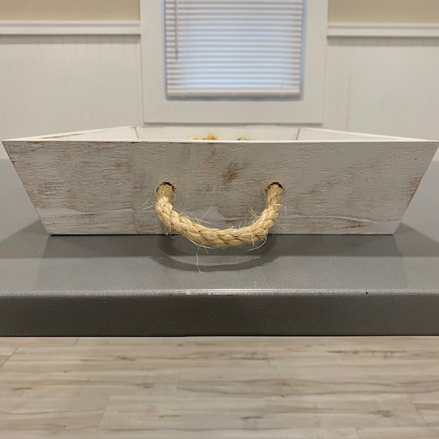 Wood Tray with Rope Handles