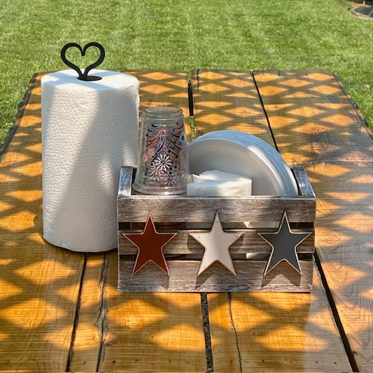 Wrought Iron Paper Towel Holder with Heart Top