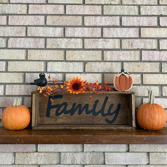 Wood Box Family Decor