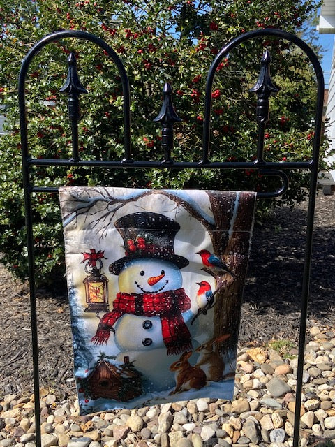 Iron Fence Style Garden Flag Stand