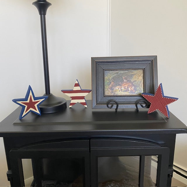 Patriotic Americana Wood Stars