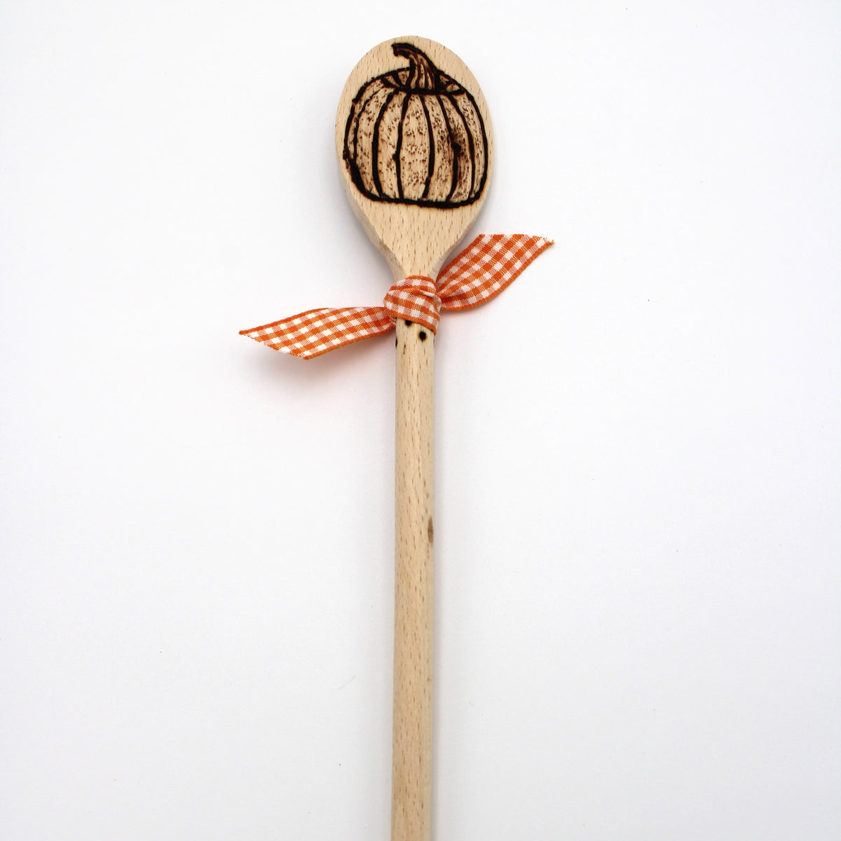 Pumpkin Wooden Spoon Hand Burned