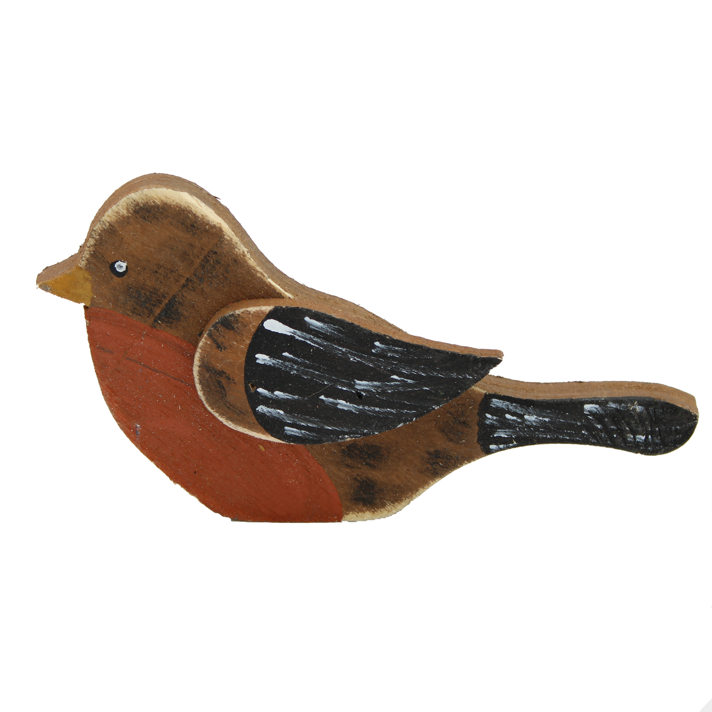 Robin Bird Wood Shelf Sitter Decoration