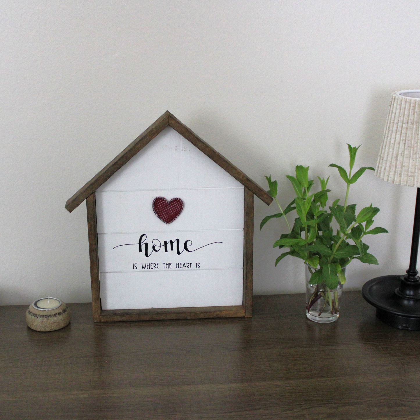 House Shaped Decor Sign Framed