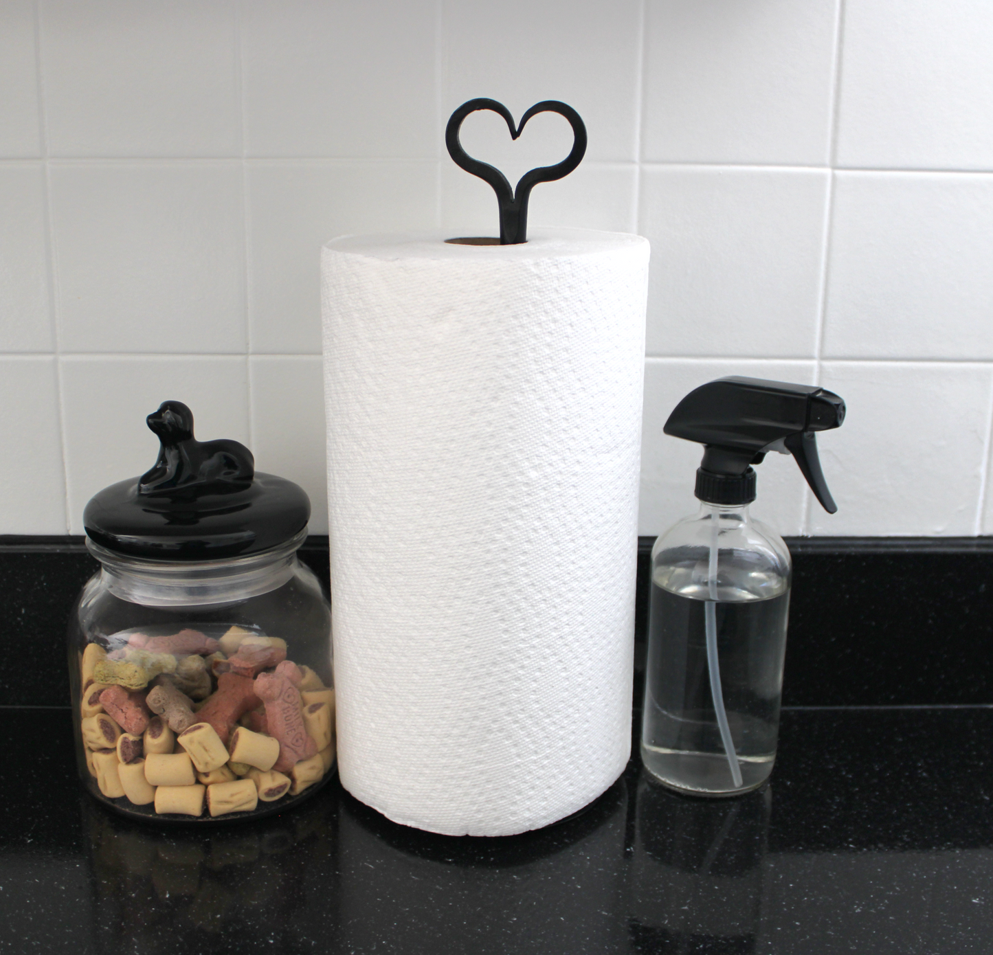 Wrought Iron Heart Paper Towel Holder
