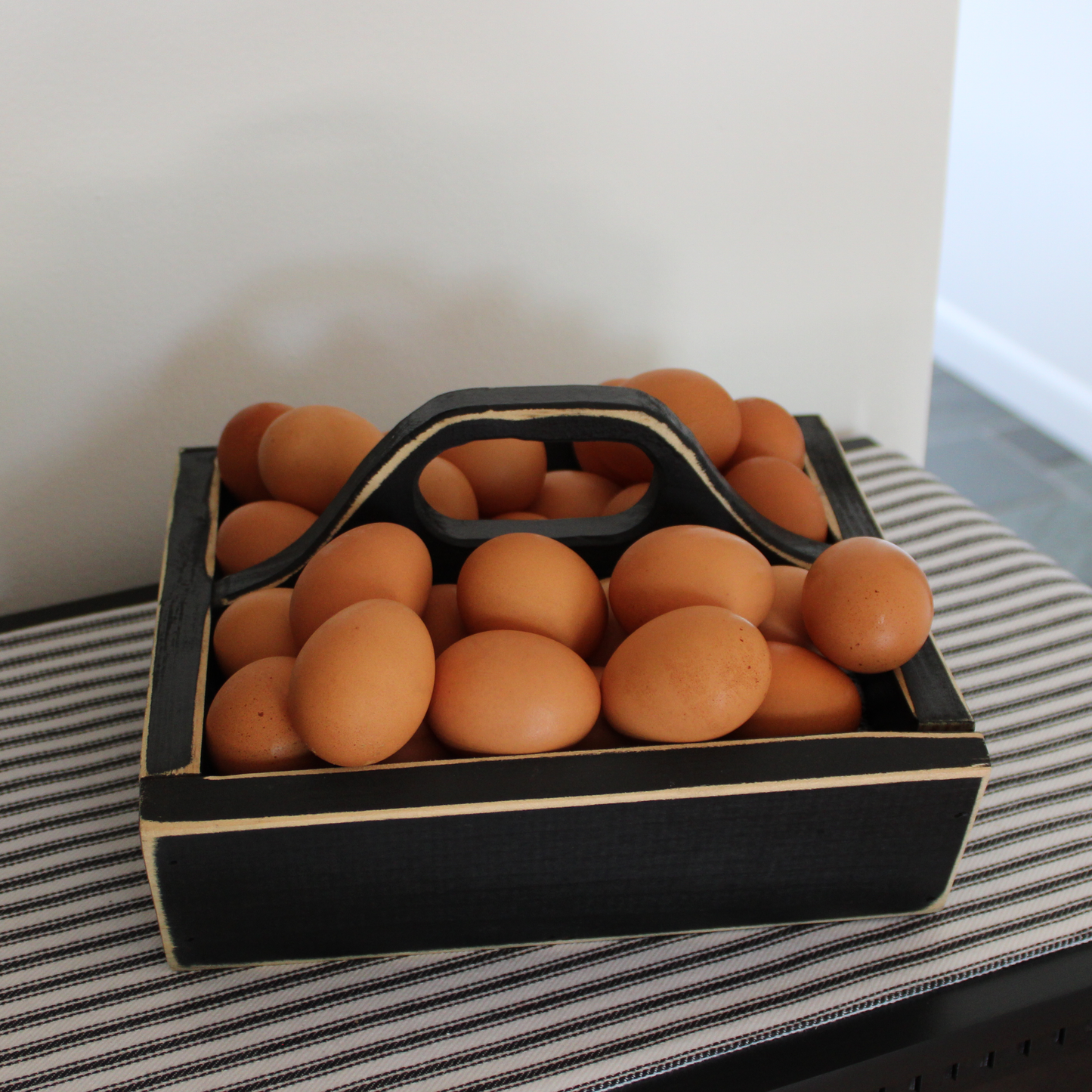 Solid Wood Egg Tote Carrier