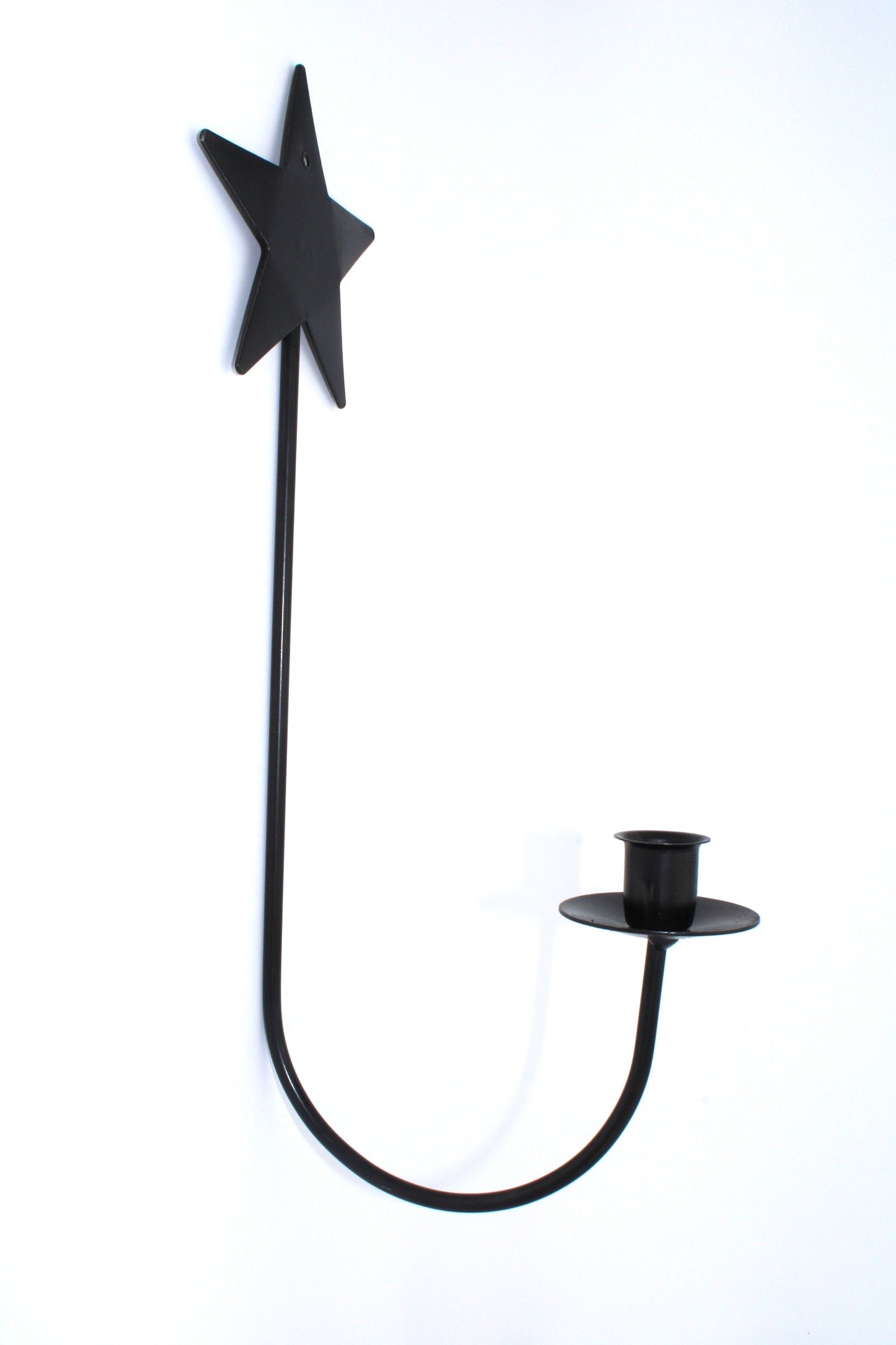 Iron Sconce Taper Candle Holder with Star Large