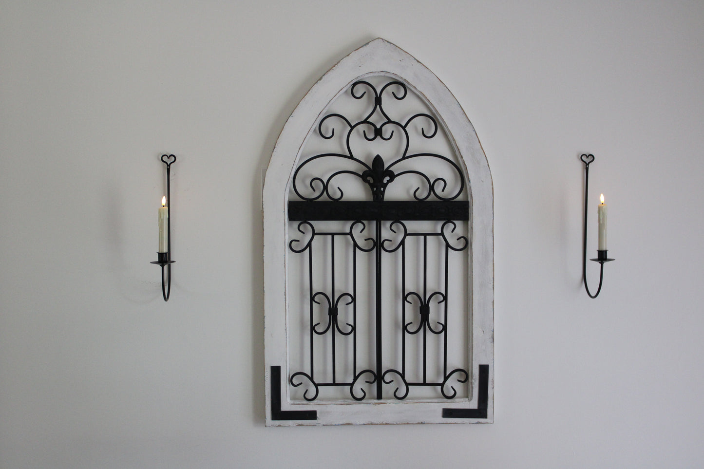 Iron Sconce Taper Candle Holder with Heart