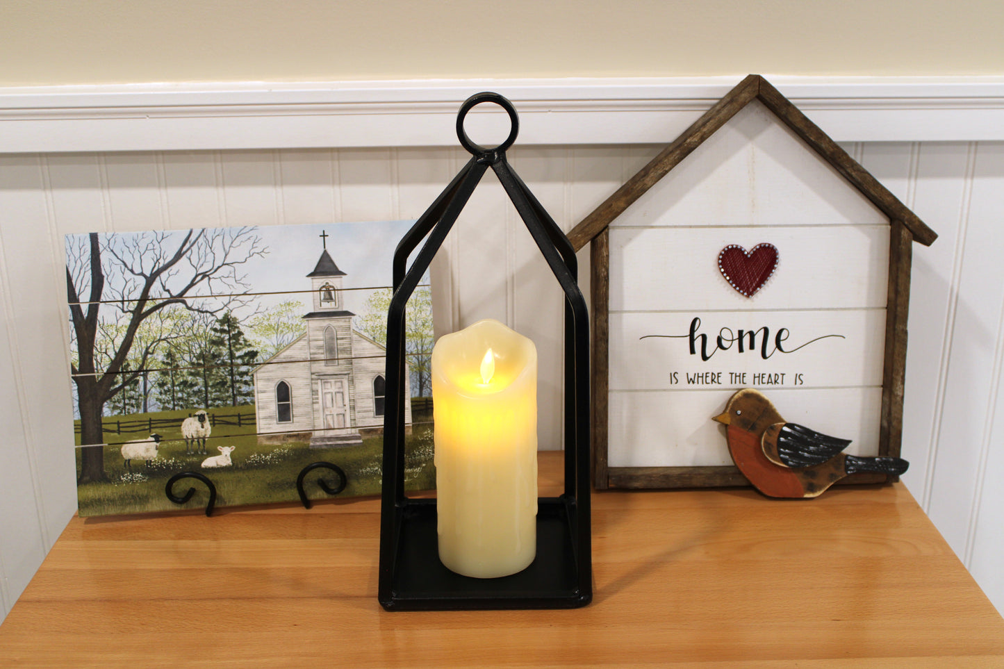 "Home Is Where The Heart Is" House shaped sign