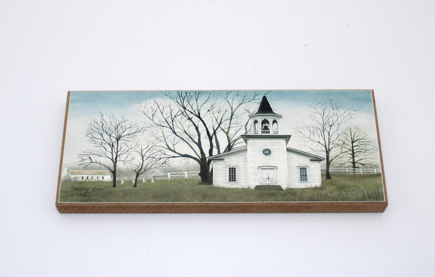 Shelf Sitter "Church" (Landscape) Wood Block Print