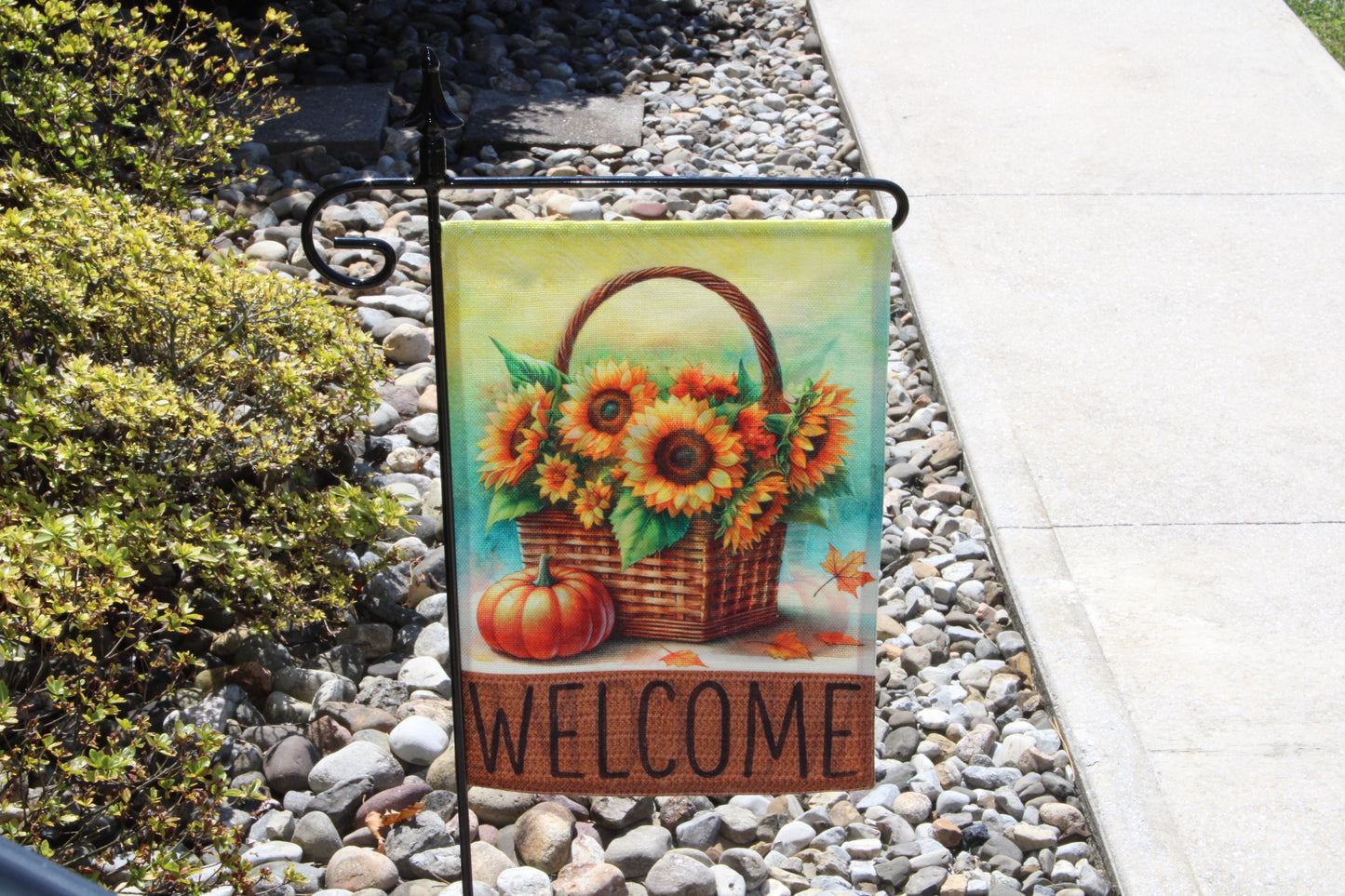 Garden Flag Stand Holder Spear Top with Closed Finial