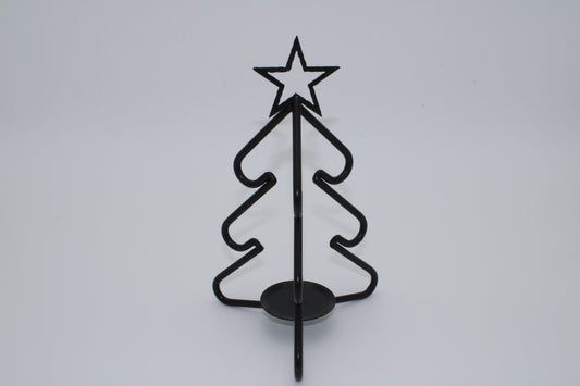 Iron 3D Christmas Tree Tea Light Candle Holder