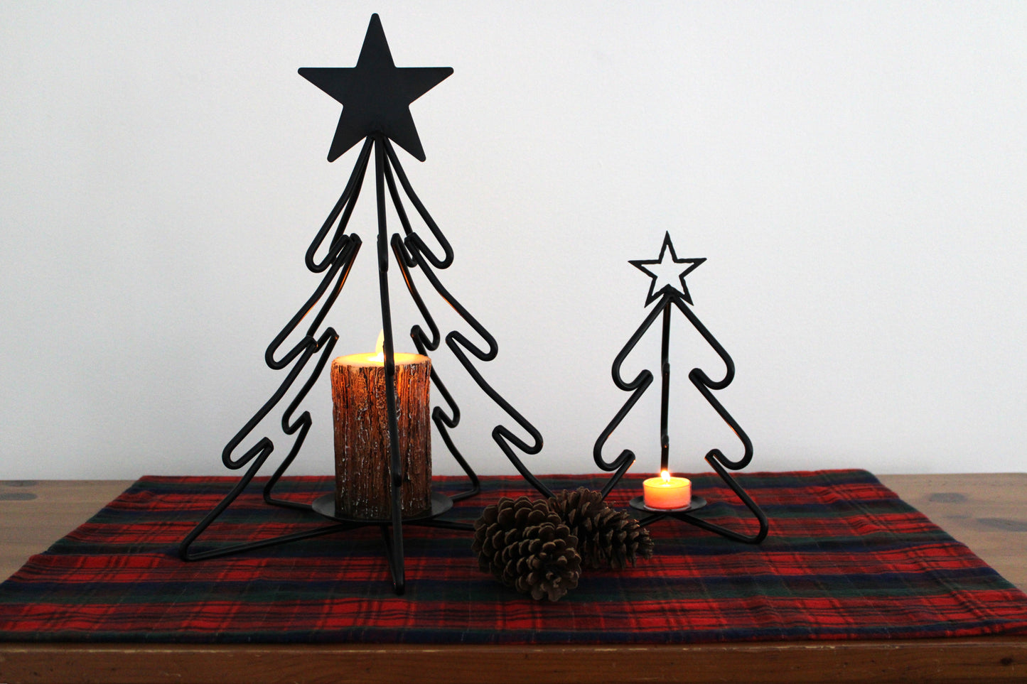 Iron 3D Christmas Tree Tea Light Candle Holder