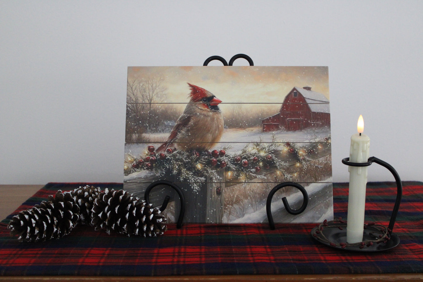 Iron Taper Candle Holder with Plate