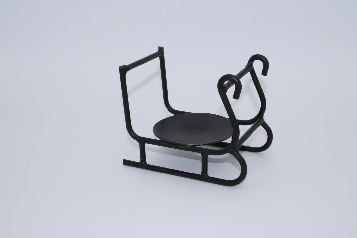 Iron Sled Pillar Candle Holder