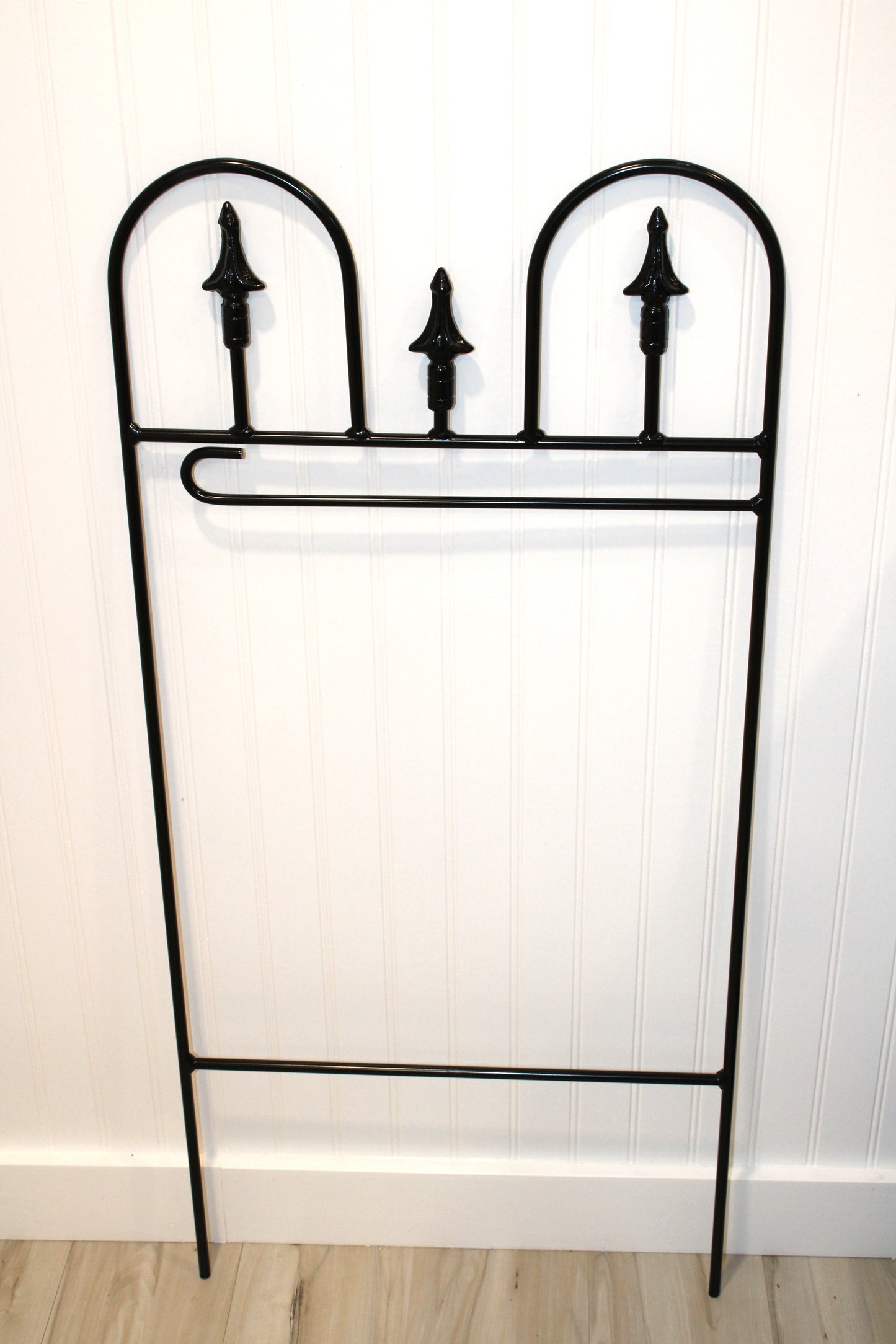 Iron Fence Style Garden Flag Stand