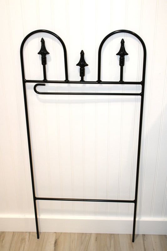 Iron Fence Style Garden Flag Stand