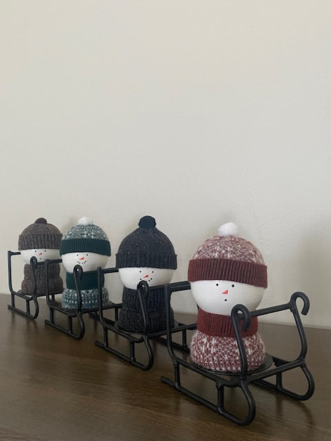 Iron Sled Pillar Candle Holder