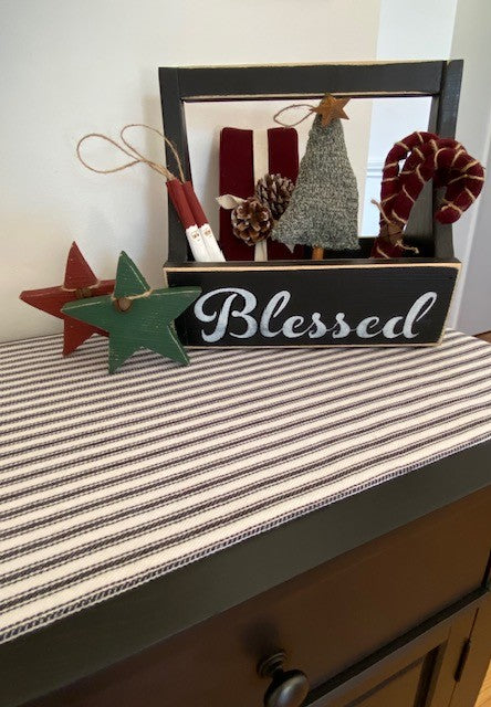 Decorative Wood Tote Set of Two