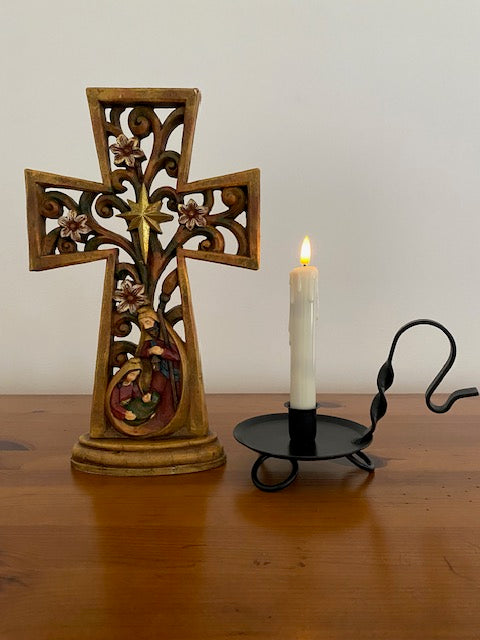 Iron Raised Taper Candle Holder