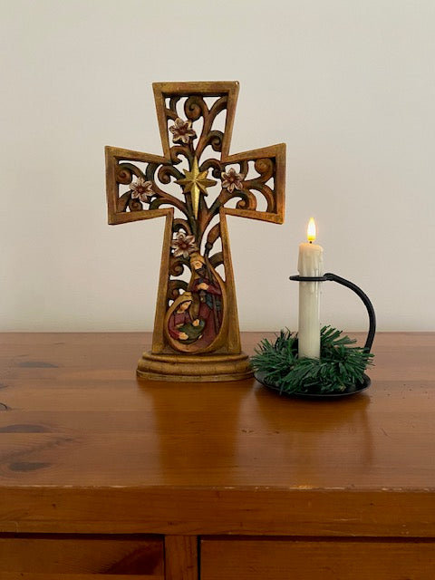 Iron Taper Candle Holder with Plate