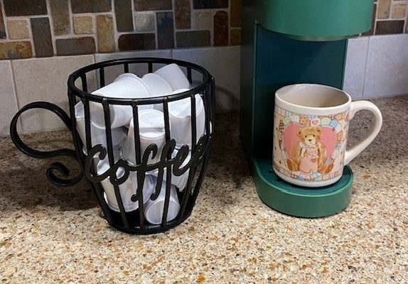 Wrought Iron Coffee Cup Pod Holder