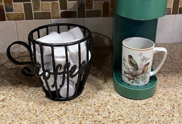 Wrought Iron Coffee Cup Pod Holder