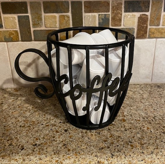 Wrought Iron Coffee Cup Pod Holder